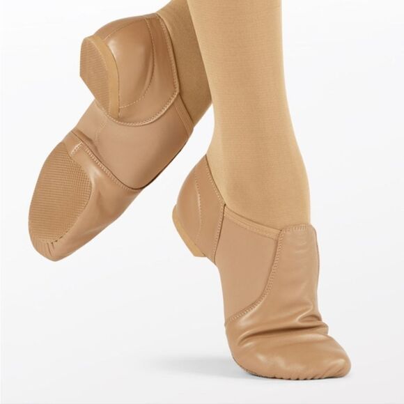 NIB Leather Classic Slip-On Jazz Shoe W800 Weissman Dancewear - Picture 2 of 7